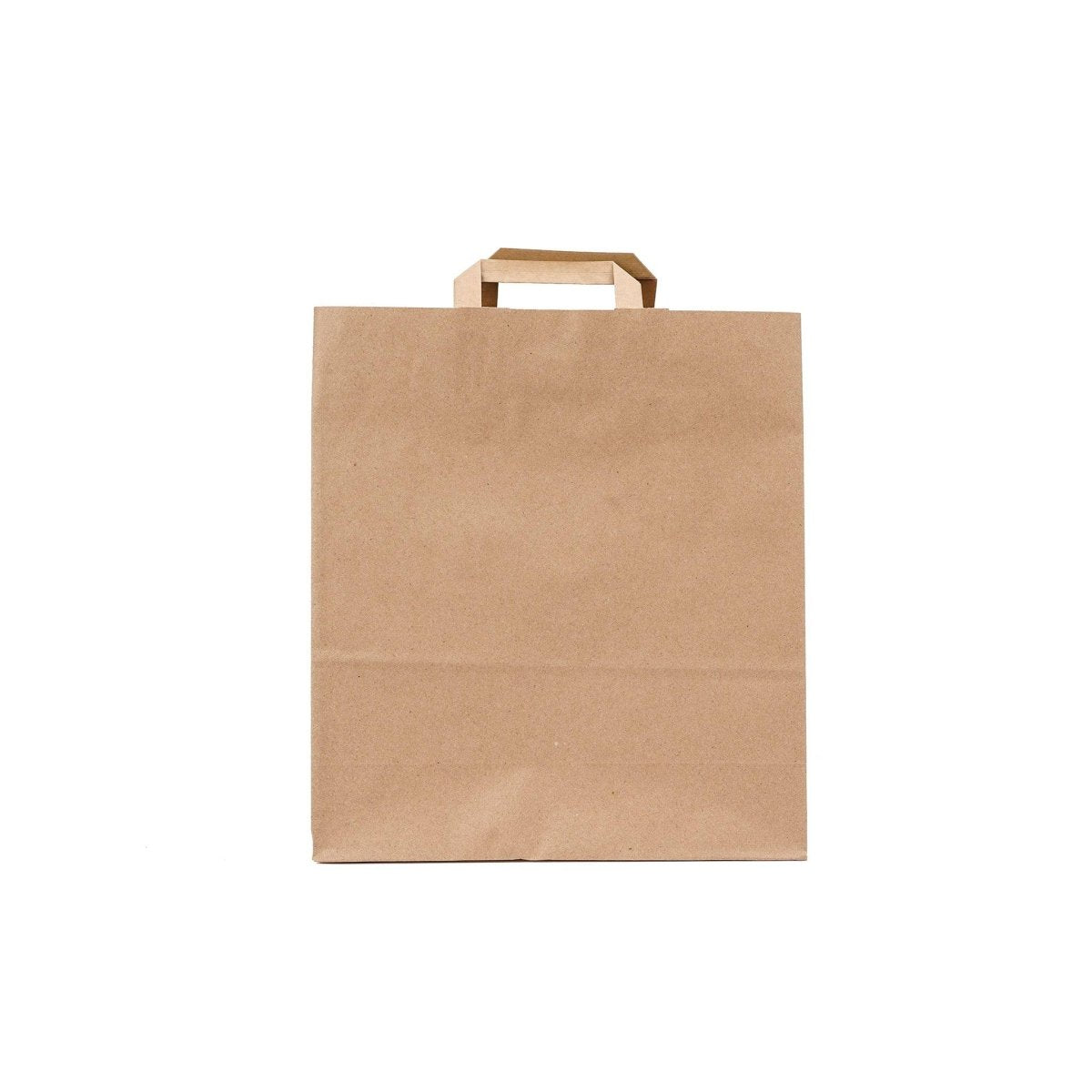 Kraft Brown Paper Bag Flat Handle 32x12x35 cm - hotpackwebstore.com - Flat Handle Paper Bags