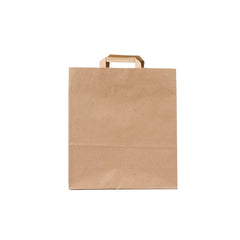 Kraft Brown Paper Bag Flat Handle 32x12x35 cm - hotpackwebstore.com - Flat Handle Paper Bags