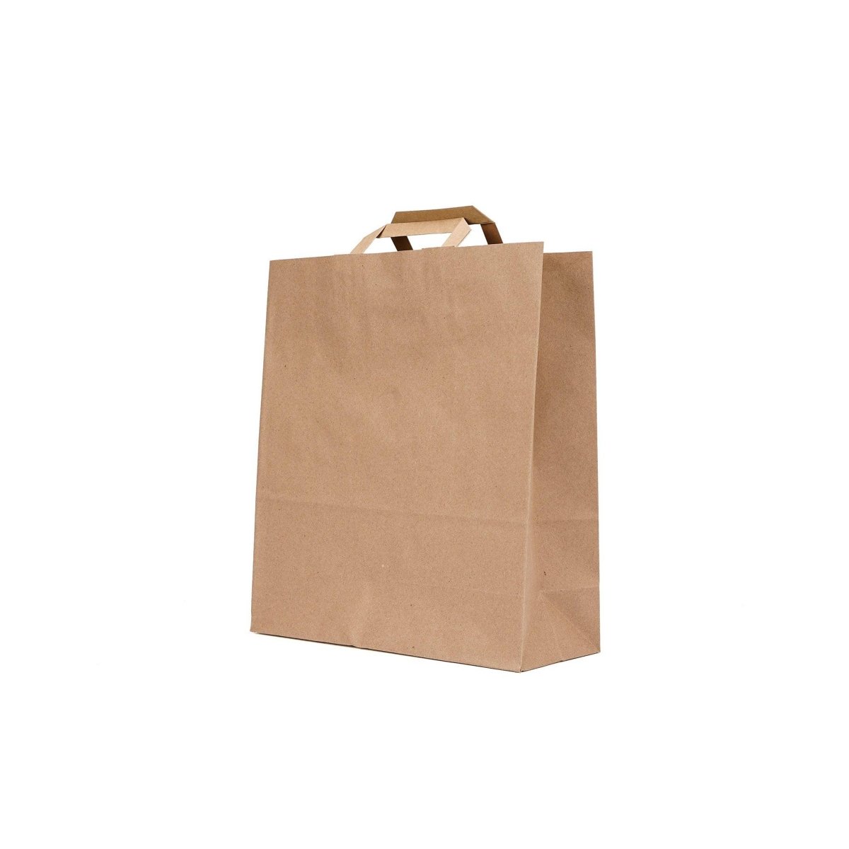 Kraft Brown Paper Bag Flat Handle 32x12x35 cm - hotpackwebstore.com - Flat Handle Paper Bags