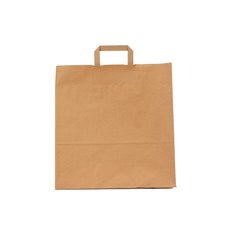 Kraft Brown Paper Bag Flat Handle 38x14x40 cm - hotpackwebstore.com - Flat Handle Paper Bags
