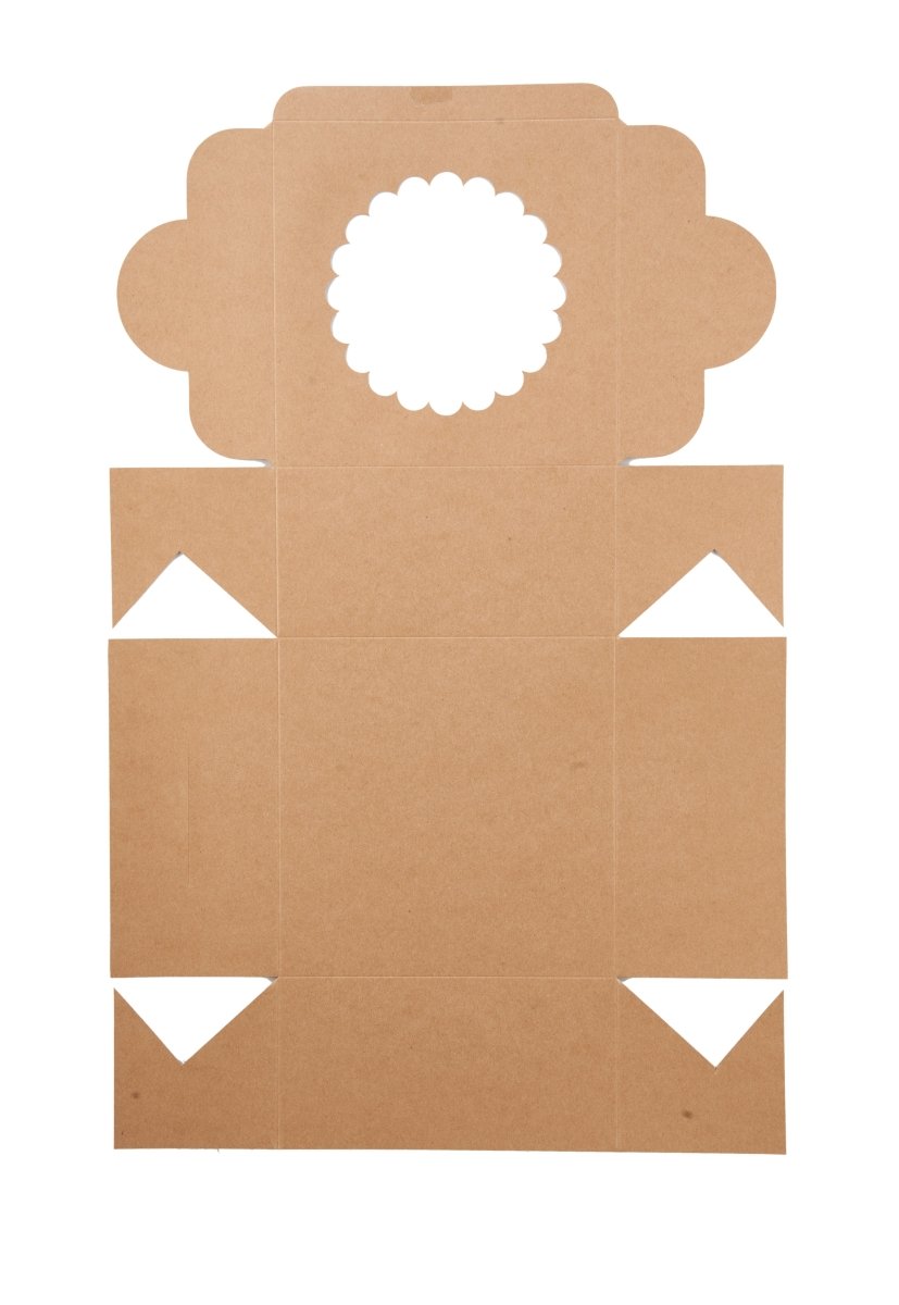 Kraft Cake Box Round With Window 100 Pieces - hotpackwebstore.com - Cake Boxes