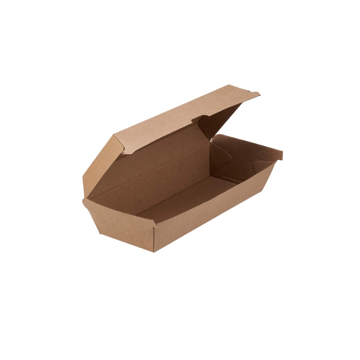 Kraft Flute Hotdog Box - hotpackwebstore.com - Sandwich Boxes