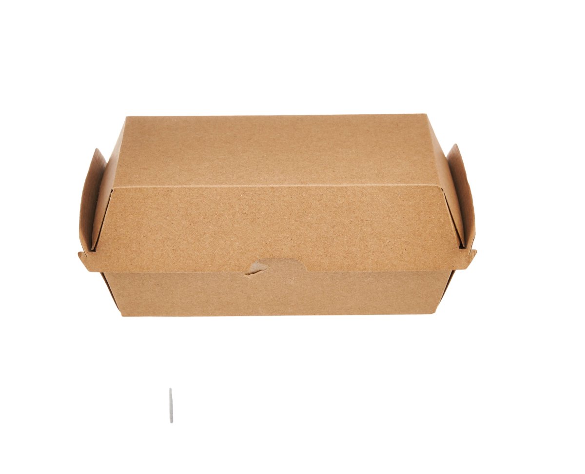 Kraft Flute Medium Snack Box 175x90x84 mm 200 Pieces - hotpackwebstore.com - Kraft Container