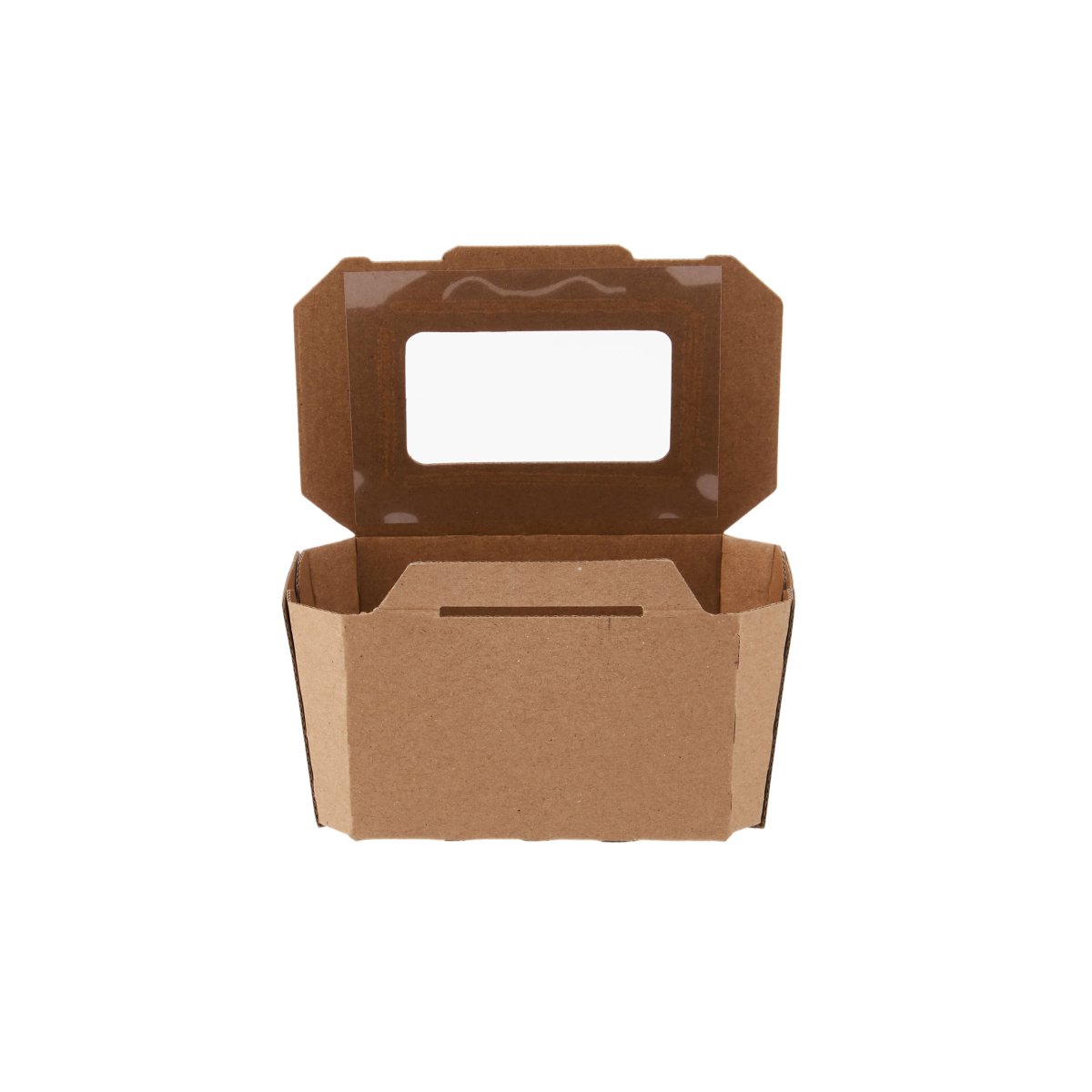 Kraft Flute Punnet Container With Window - hotpackwebstore.com - Punnet Container