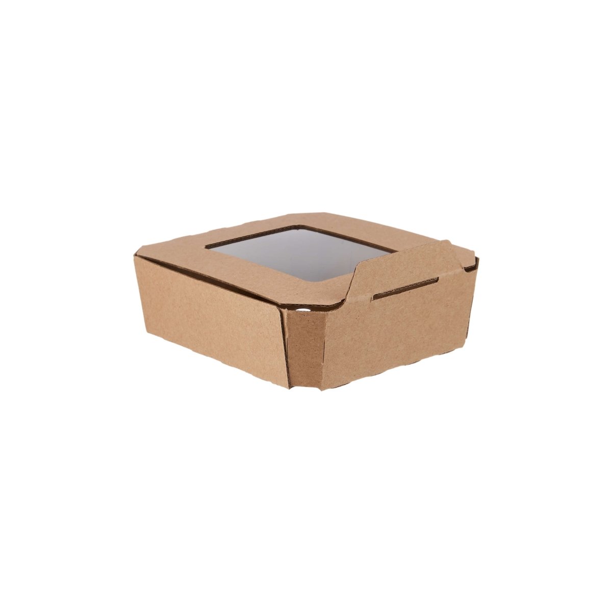 Kraft Flute Punnet Container With Window - hotpackwebstore.com - Punnet Container