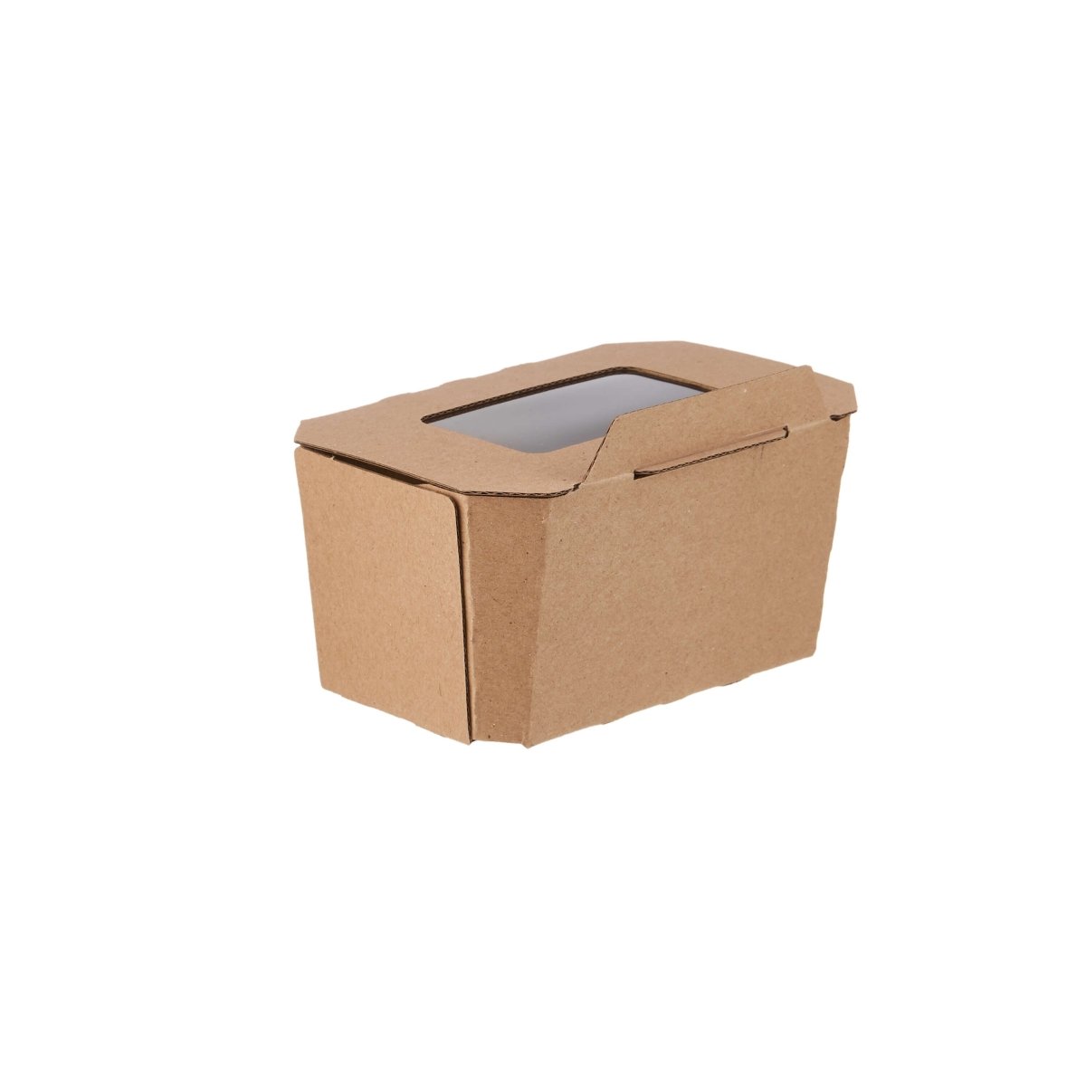 Kraft Flute Punnet Container With Window - hotpackwebstore.com - Punnet Container