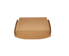 Kraft Flute Square Snack Box 163x163x47mm 250 Pieces - hotpackwebstore.com - Kraft Container