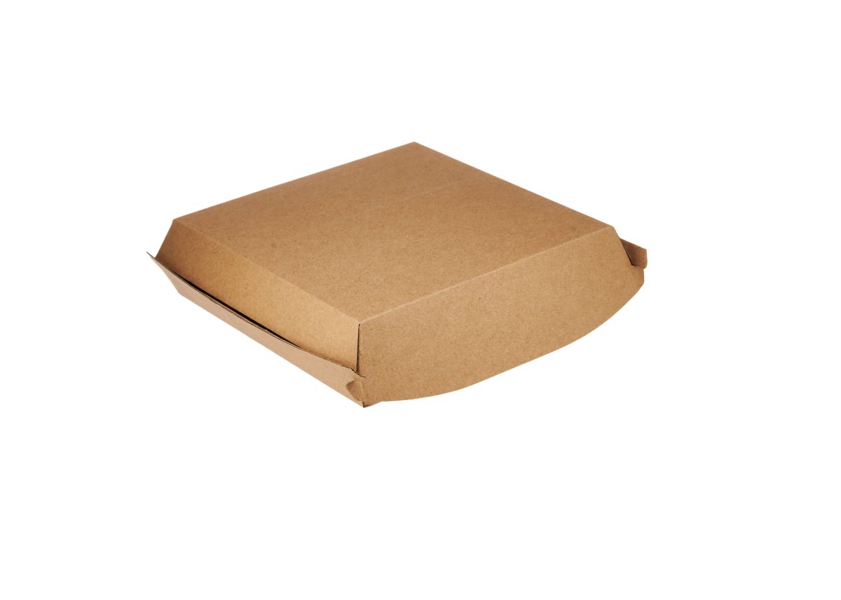 Kraft Flute Square Snack Box 163x163x47mm 250 Pieces - hotpackwebstore.com - Kraft Container