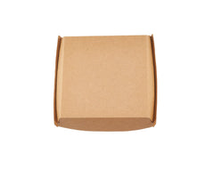 Kraft Flute Square Snack Box 163x163x47mm 250 Pieces - hotpackwebstore.com - Kraft Container