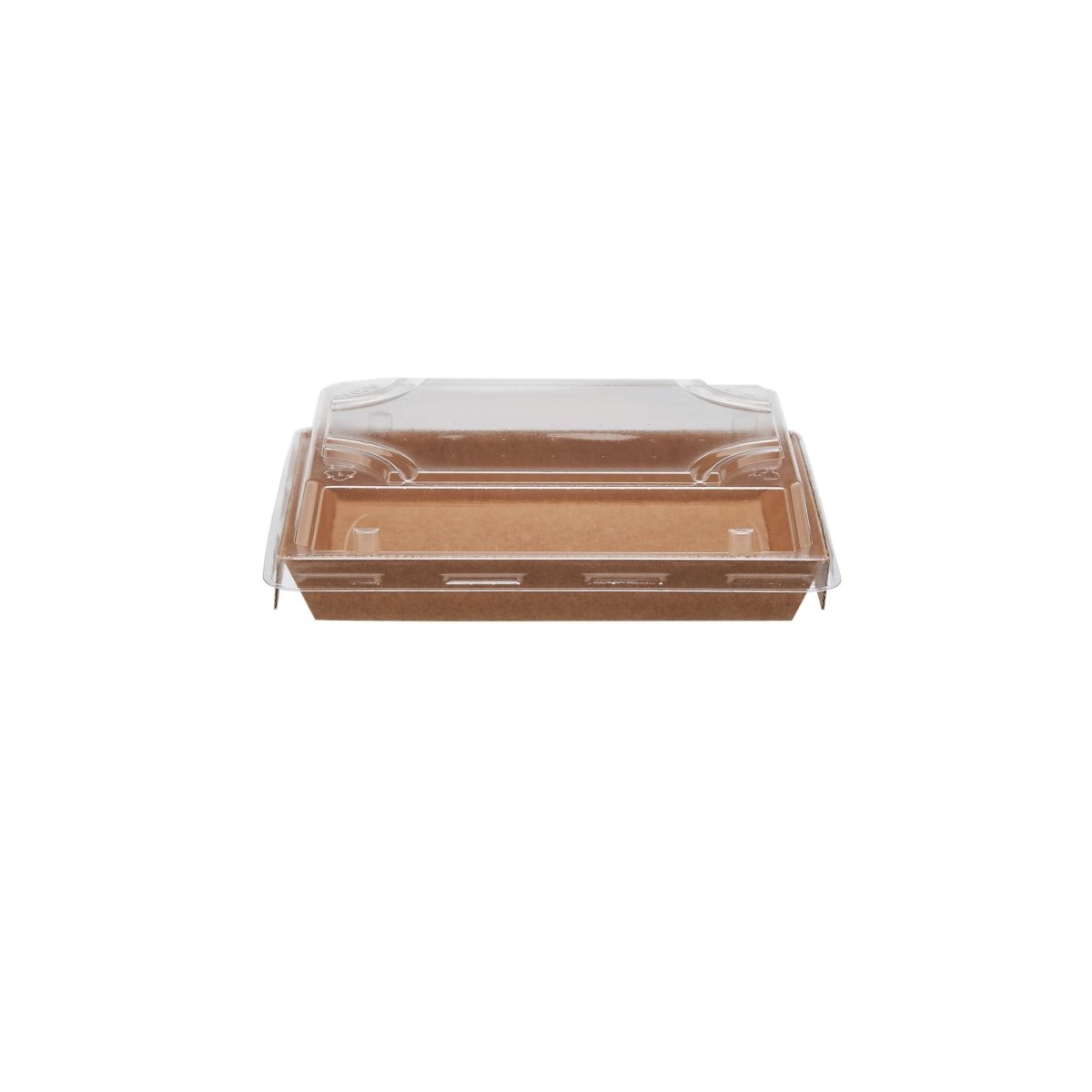 Kraft Flute Sushi Container With Lid - hotpackwebstore.com - Kraft Sushi Containers