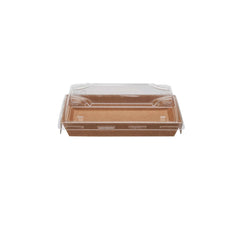 Kraft Flute Sushi Container With Lid - hotpackwebstore.com - Kraft Sushi Containers