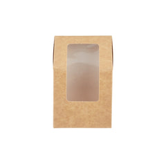 Kraft Half Wrap Box with Window - hotpackwebstore.com - Sandwich Boxes