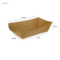 Kraft Paper Boat Tray - hotpackwebstore.com - Paper Trays