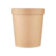 Kraft Paper Noodle Bowl with Kraft Lid - hotpackwebstore.com - Noodle Bowls