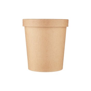 Kraft Paper Noodle Bowl with Kraft Lid - hotpackwebstore.com - Noodle Bowls