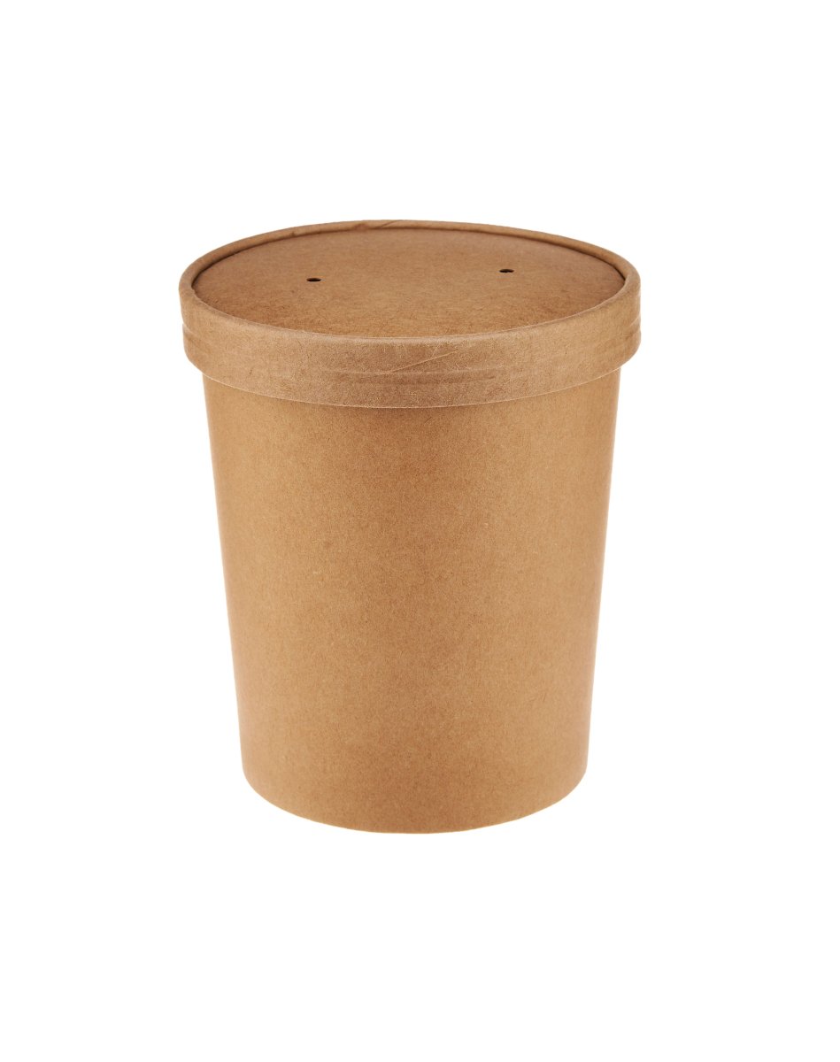 Kraft Paper Noodle Bowl with Kraft Lid - hotpackwebstore.com - Noodle Bowls