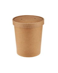 Kraft Paper Noodle Bowl with Kraft Lid - hotpackwebstore.com - Noodle Bowls