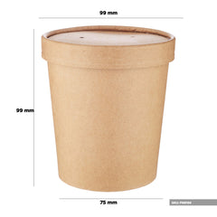 Kraft Paper Noodle Bowl with Kraft Lid - hotpackwebstore.com - Noodle Bowls