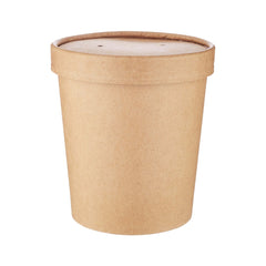 Kraft Paper Noodle Bowl with Kraft Lid - hotpackwebstore.com - Noodle Bowls