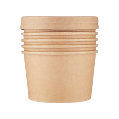 Kraft Paper Noodle Bowl with Kraft Lid - hotpackwebstore.com - Noodle Bowls