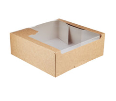 Kraft Rectangular Deli Box with Window - hotpackwebstore.com -