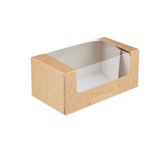 Kraft Rectangular Deli Box with Window - hotpackwebstore.com -