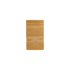 Kraft Resealable Paper Bag With Window 50 Pieces - hotpackwebstore.com - Paper Bags
