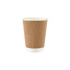 Kraft Ripple Paper Cups - hotpackwebstore.com