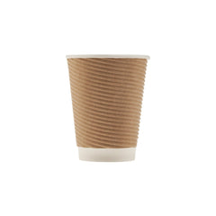 Kraft Round Ripple Paper Cups - hotpackwebstore.com - Ripple Paper Cups