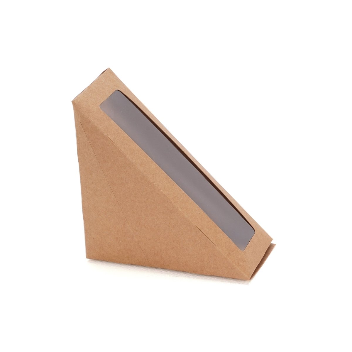 Kraft Sandwich Wedge Box with Window - hotpackwebstore.com - Sandwich Boxes