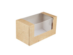 Kraft Square Deli Box with Window - hotpackwebstore.com - Deli Box