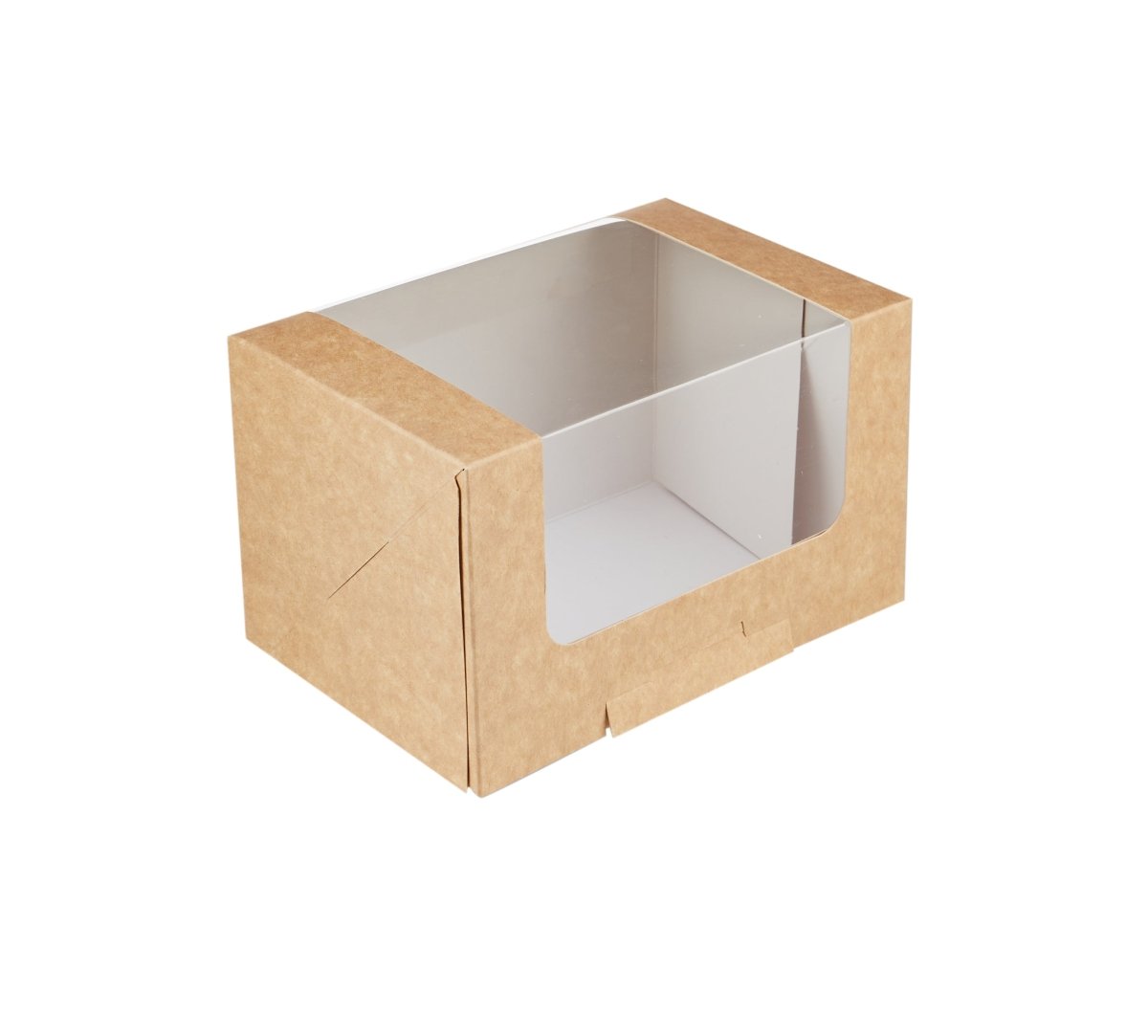 Kraft Square Deli Box with Window - hotpackwebstore.com - Deli Box