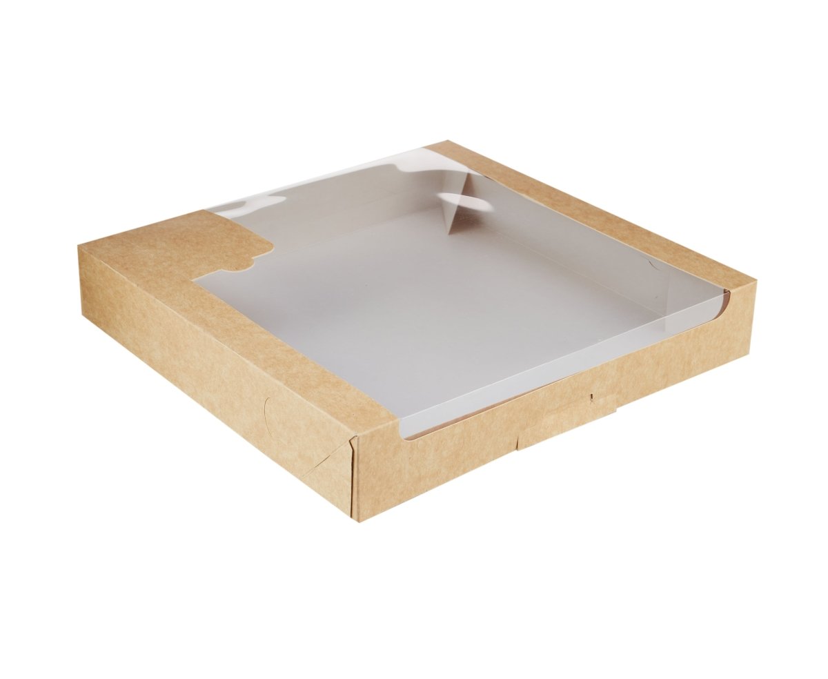 Kraft Square Deli Box with Window - hotpackwebstore.com - Deli Box