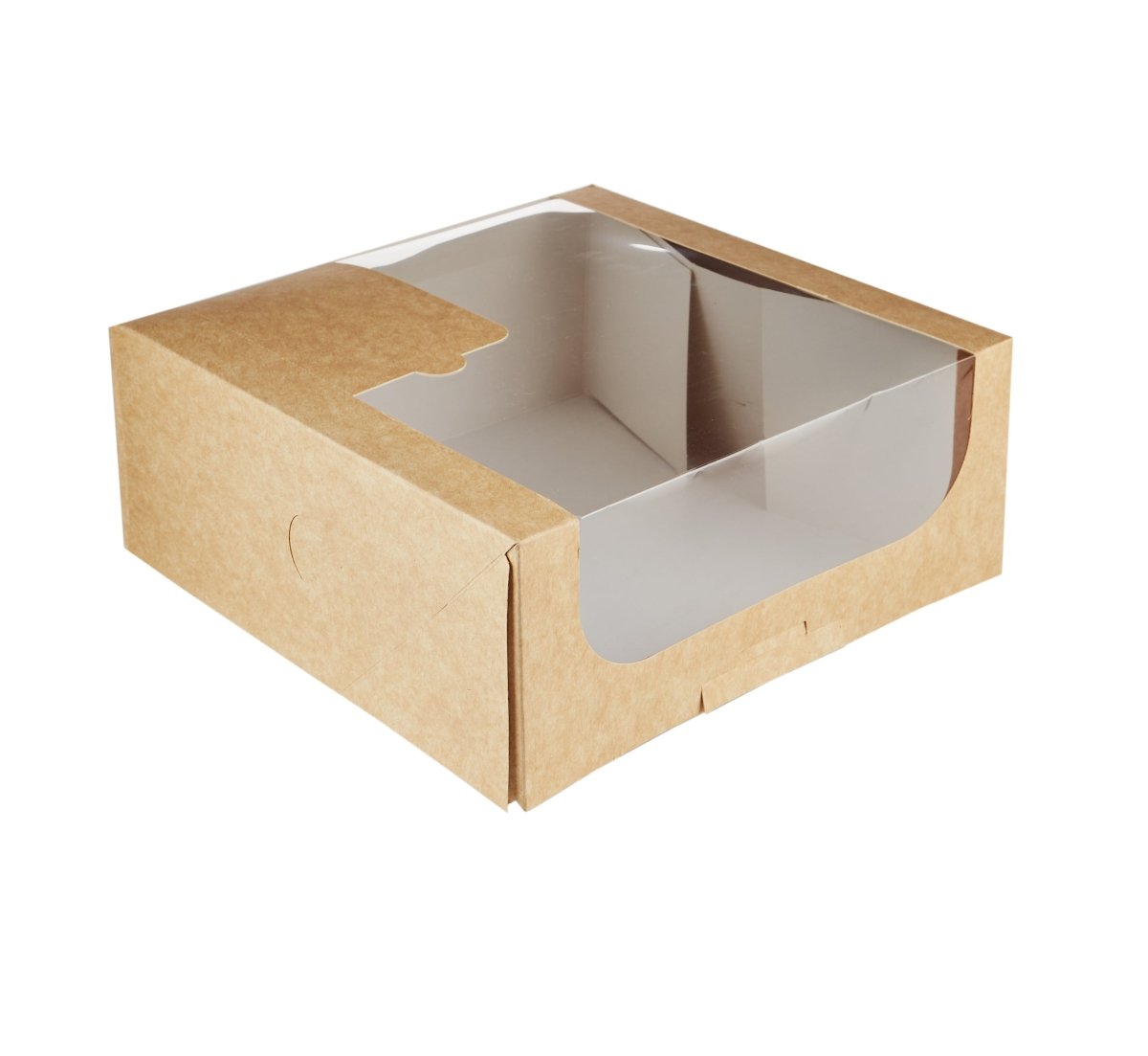 Kraft Square Deli Box with Window - hotpackwebstore.com - Deli Box