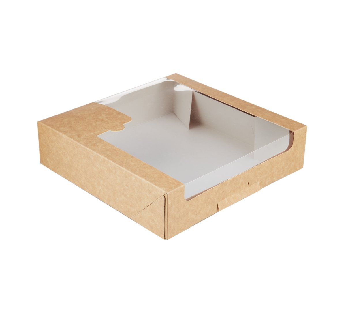 Kraft Square Deli Box with Window - hotpackwebstore.com - Deli Box