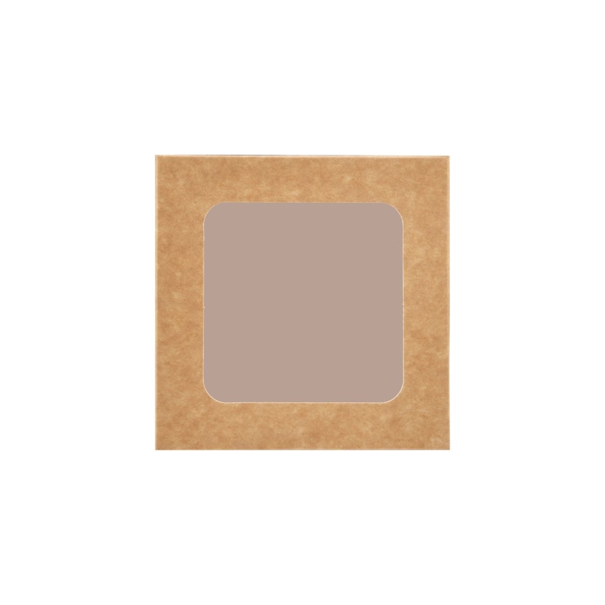 Kraft Square Salad Box with Window 250 Pieces - hotpackwebstore.com - Salad Boxes