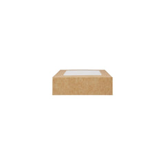 Kraft Square Salad Box with Window 250 Pieces - hotpackwebstore.com - Salad Boxes