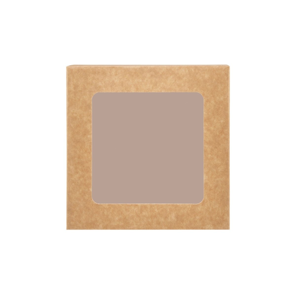 Kraft Square Salad Box with Window 250 Pieces - hotpackwebstore.com - Salad Boxes