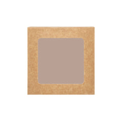 Kraft Square Salad Box with Window 250 Pieces - hotpackwebstore.com - Salad Boxes