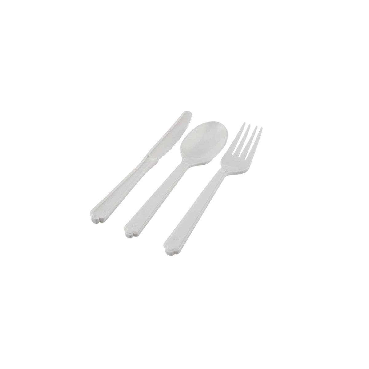 Medium Duty White PP Cutlery Set - hotpackwebstore.com - Plastic Cutleries