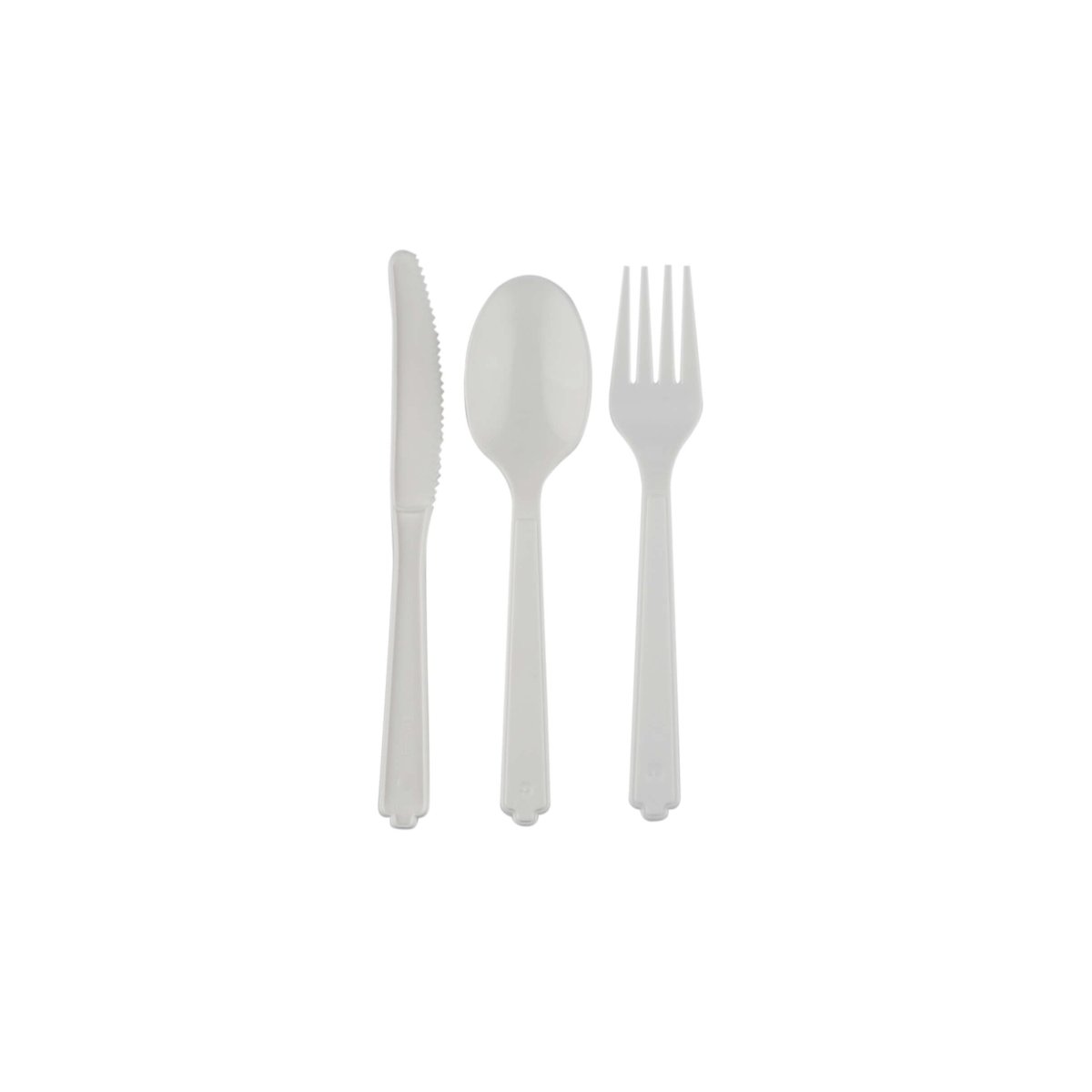 Medium Duty White PP Cutlery Set - hotpackwebstore.com - Plastic Cutleries