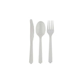 Medium Duty White PP Cutlery Set - hotpackwebstore.com - Plastic Cutleries