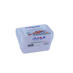 Microwave Container 1000 ML With Lid 5 Pieces - hotpackwebstore.com - Microwavable Containers