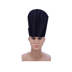 Non Woven Chef Hat 11 Inch Black 50 Pieces X 4 Packts - hotpackwebstore.com - Chef Hats
