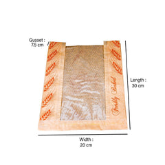 Paper Bread Bag With Window 1000 Pieces - hotpackwebstore.com - Windowed Paper Bags