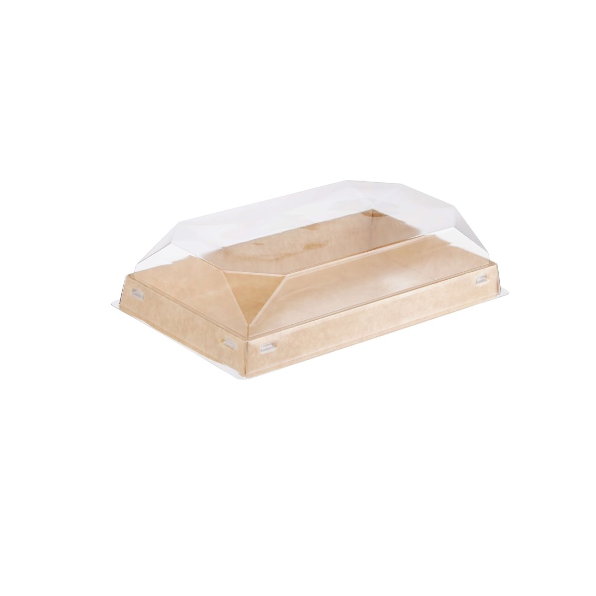 Paper Sushi Containers With Clear Lid - hotpackwebstore.com - Kraft Sushi Containers