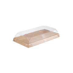 Paper Sushi Containers With Clear Lid - hotpackwebstore.com - Kraft Sushi Containers