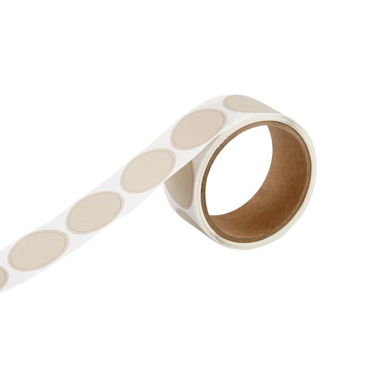 Plain Beige Sticker Roll 250 Pieces - hotpackwebstore.com - Stickers