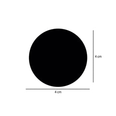 Plain Black Sticker Roll 250 Pieces - hotpackwebstore.com - Stickers