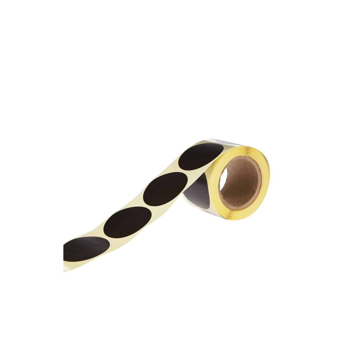 Plain Black Sticker Roll 250 Pieces - hotpackwebstore.com - Stickers